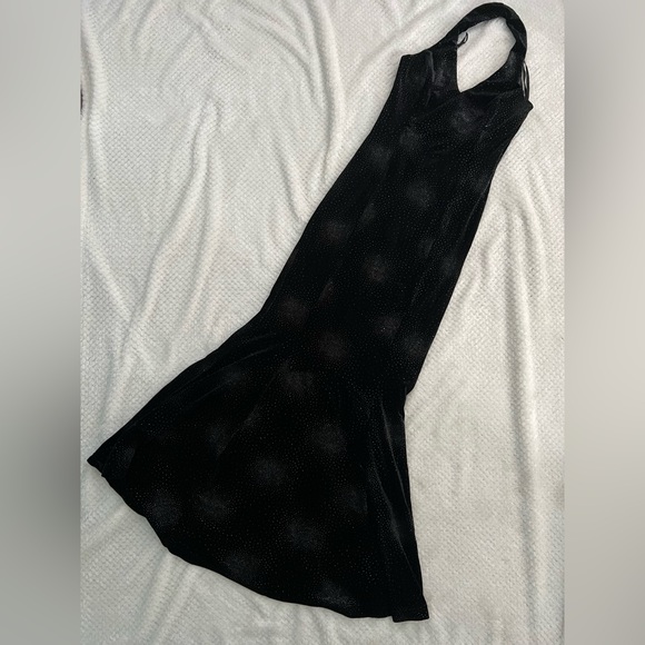 Vintage 70s Holly Gloria Moret Black Maxi Dress